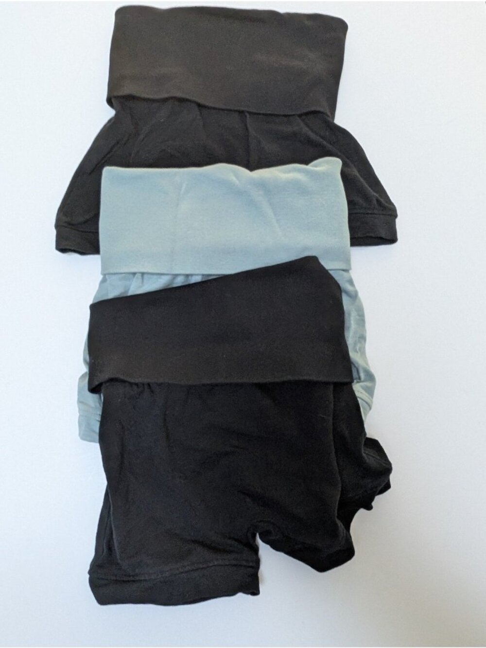 Kate Quinn Organic Cotton Rollover Shorts Bundle Black Light Blue 2T
